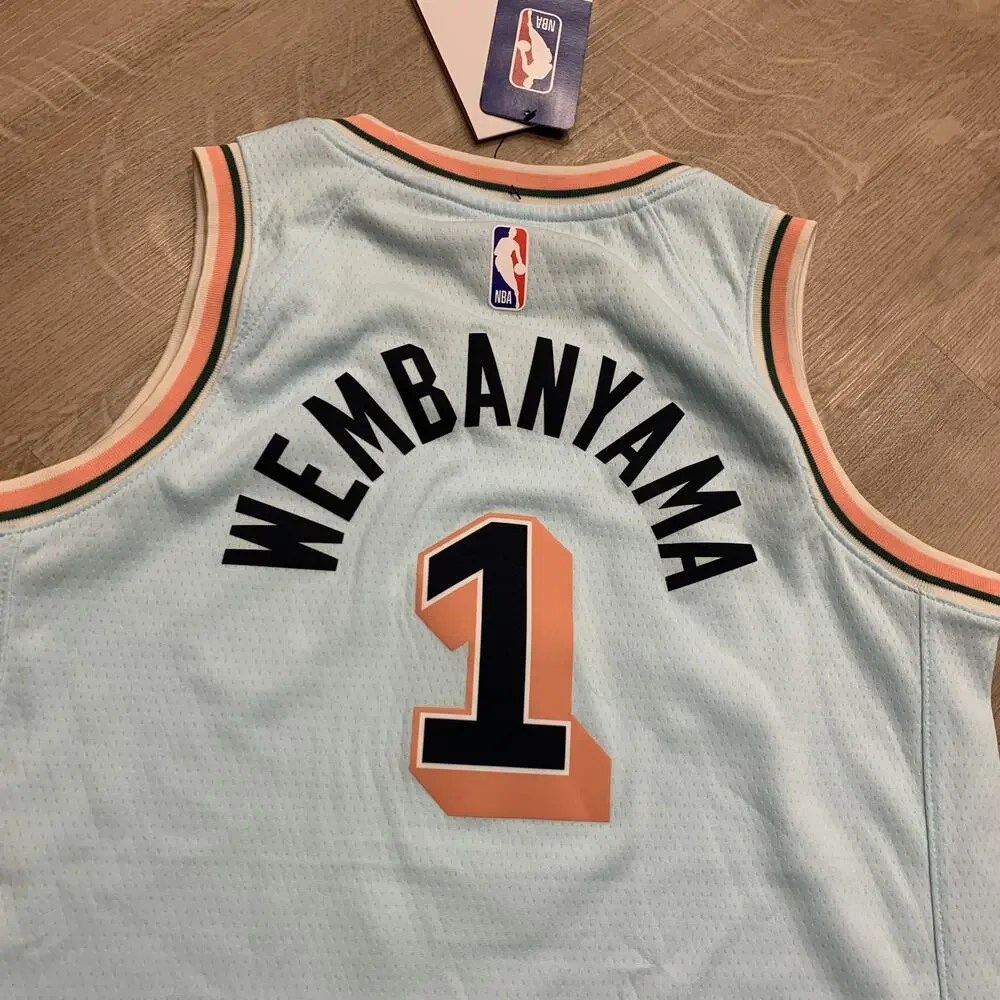 Nike NBA San Antonio Spurs #1 Victor Wembanyama City Edition Jersey Youth Boys M